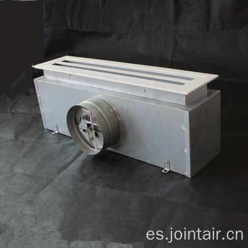 Difusor de aire lineal de suministro de aluminio con caja de plenum